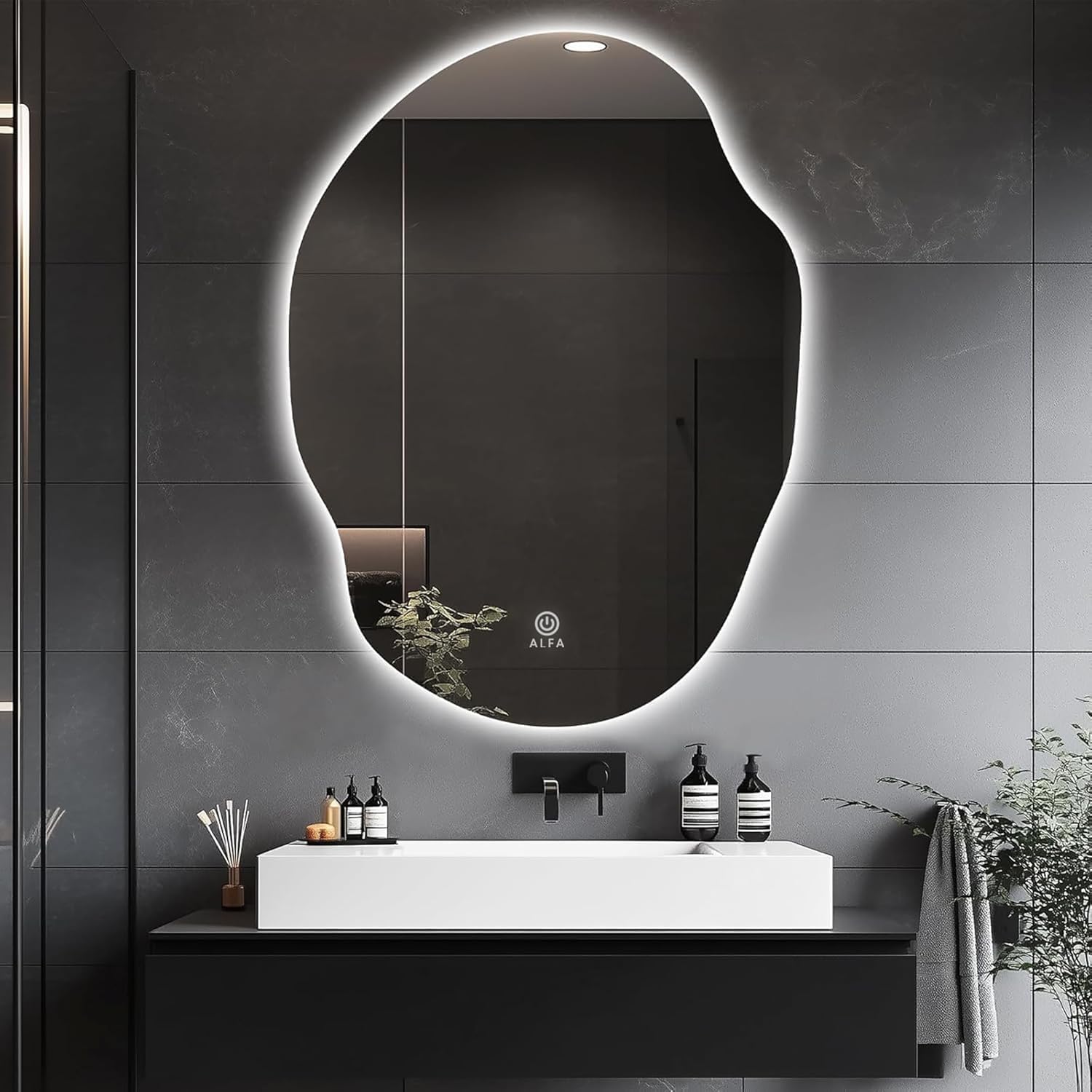 LED Irregular Bathroom Wall Mirror