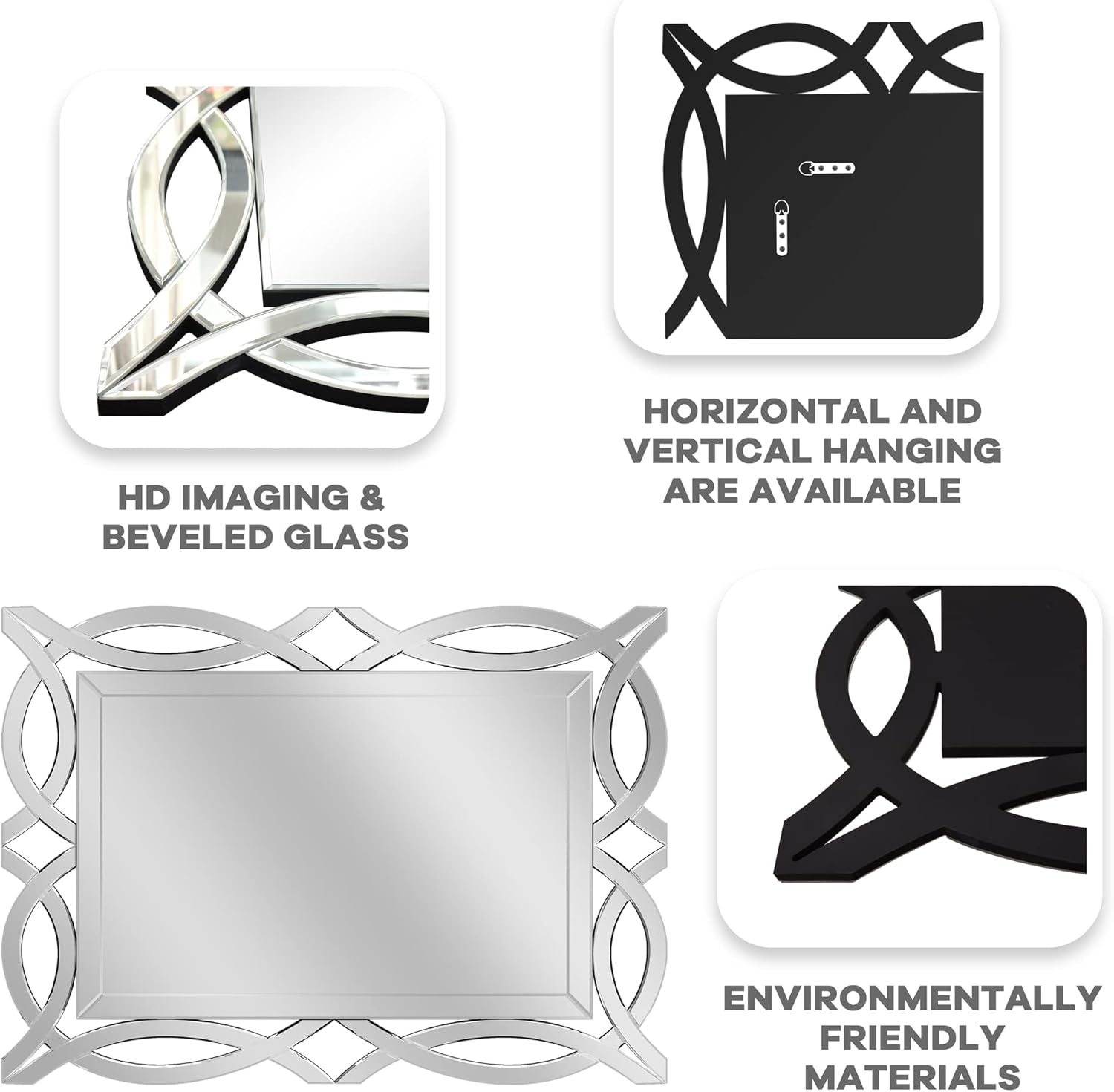 Contemporary Decor Mirror for Wall