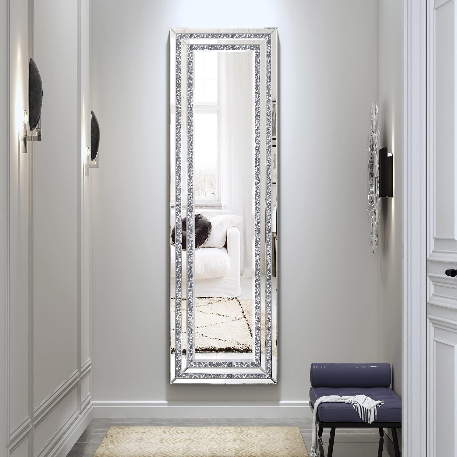 Diamond Crush Full-Length Standing Mirror