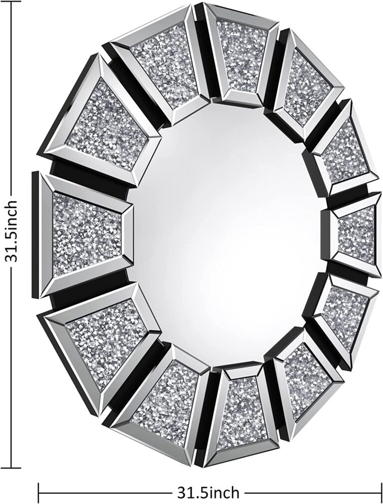 Round Crystal Venetian Mirror 31.5″Dia