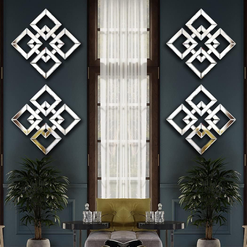 Square Shaped Wall art mirror Set of 2