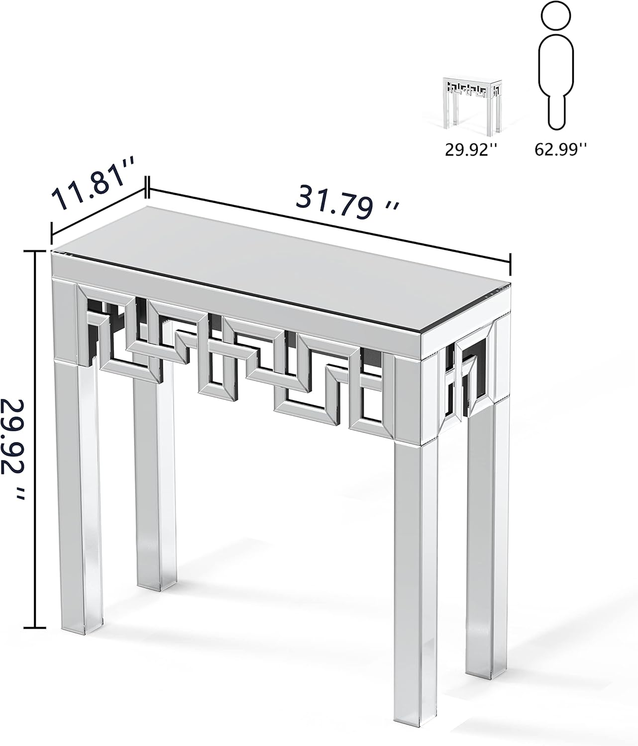 Geometry Design Mirror Console Table