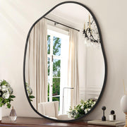 Irregular Metal Framed Wall Rectangular Mirror