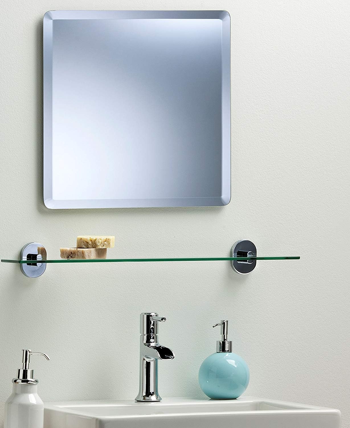 Frameless Bathroom Square Mirror