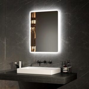 LED Rectangular Curve Bathroom Mirror