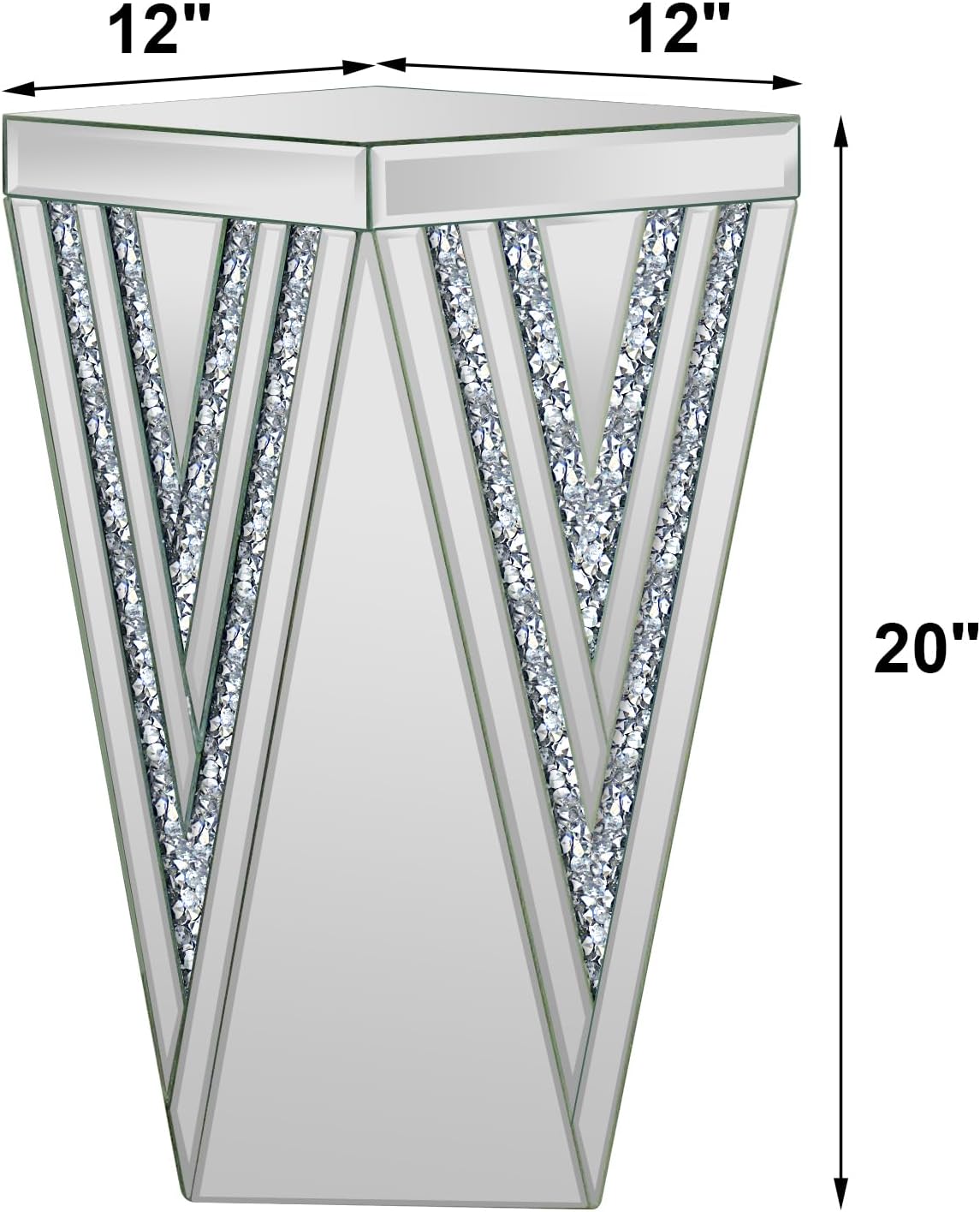 Pregaspor Silver Mirrored End Coffee Table