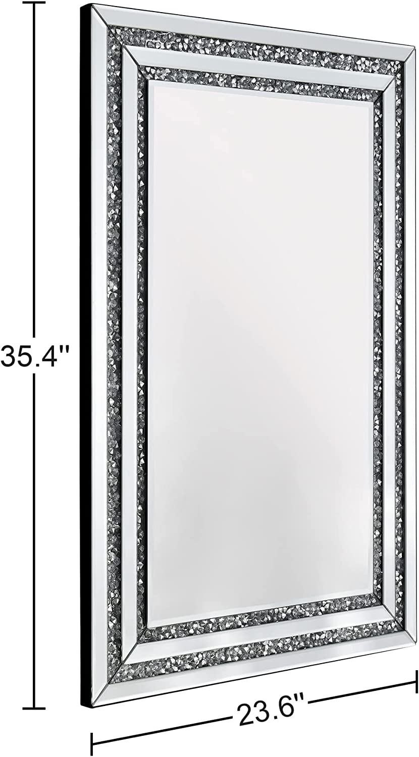 Crystal Parallel Design Wall Mirror 36″x24″inch