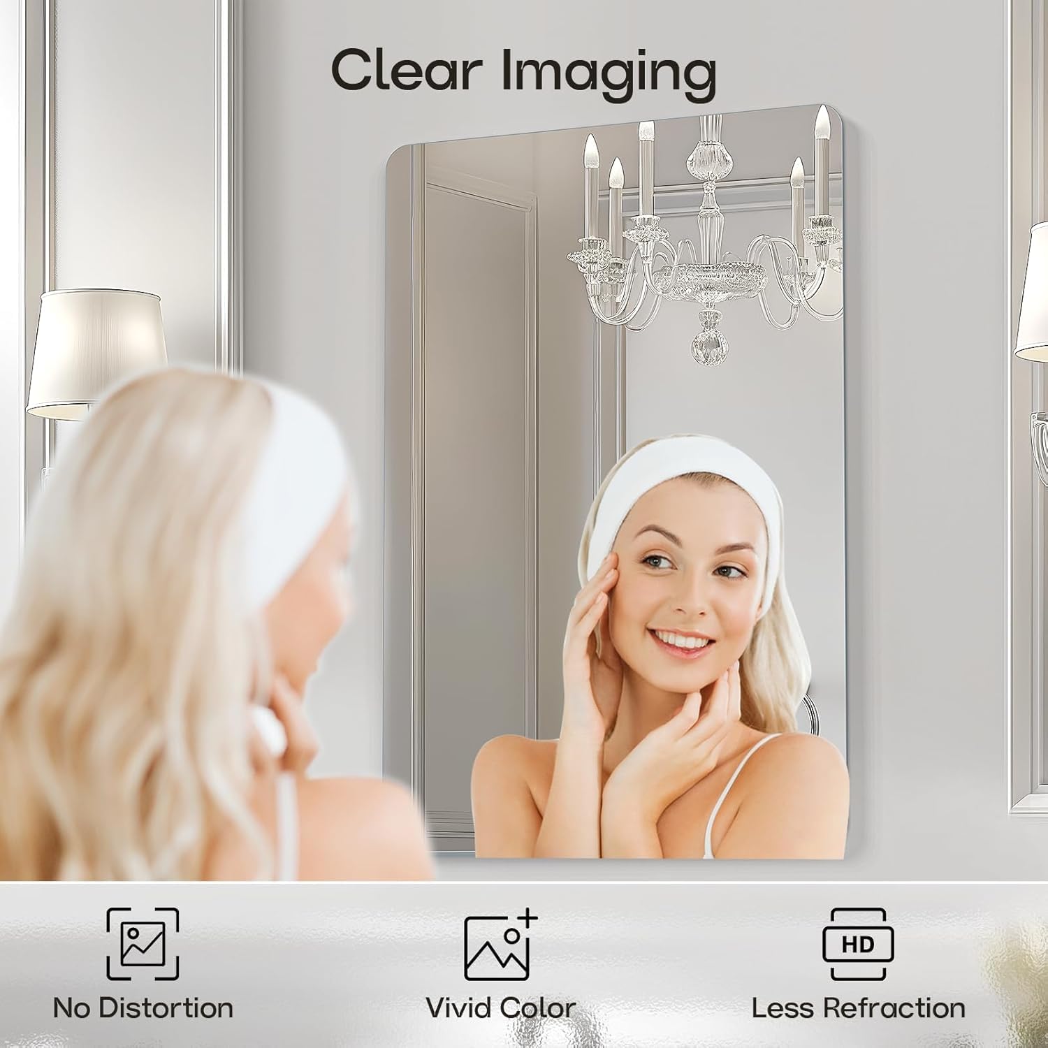 Rectangular Frameless Bathroom Mirror