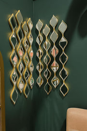 Gold Stripe Decor Modern Designer Set of 6