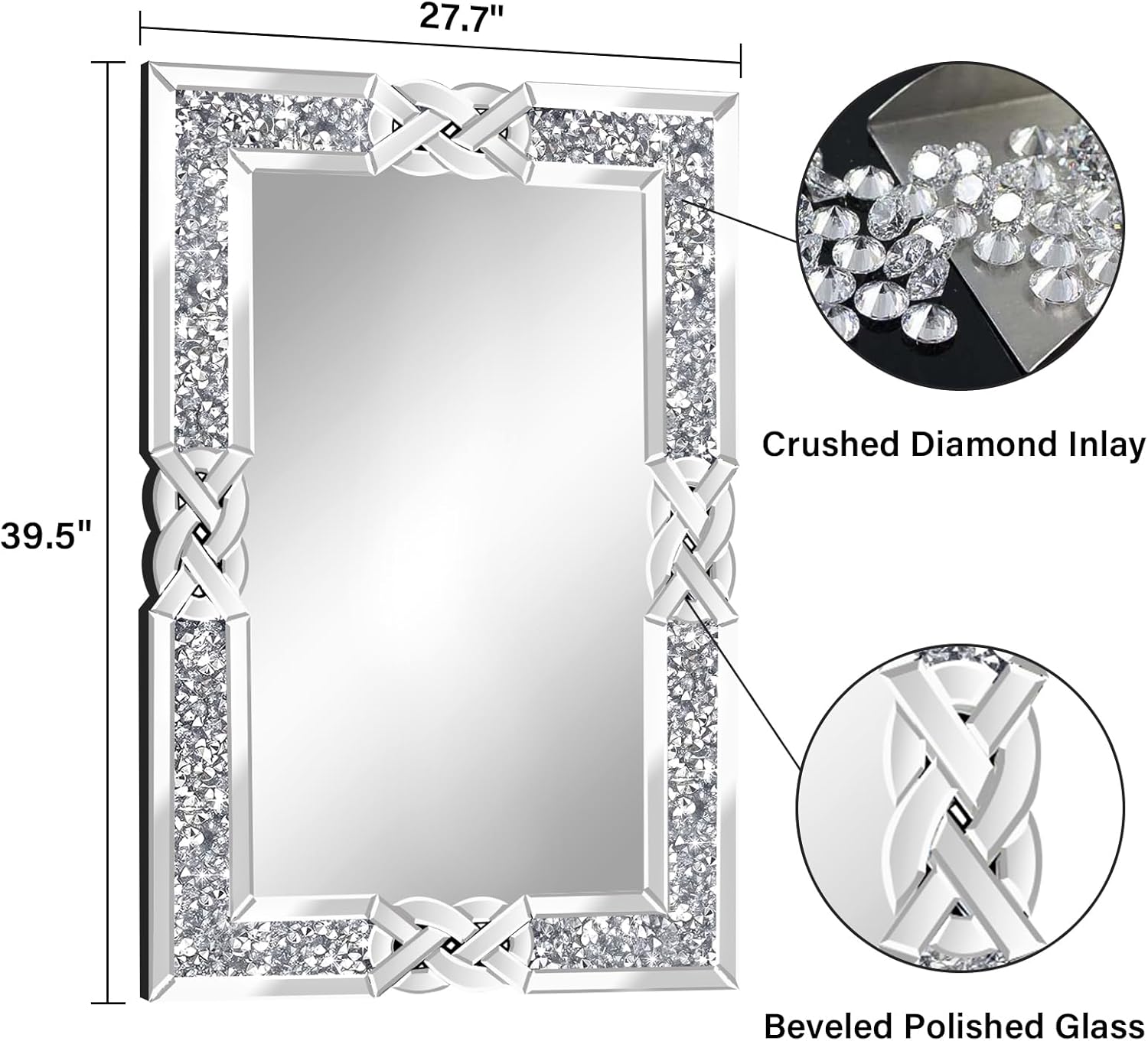 Ties Diamond Crush Crystal Mirror
