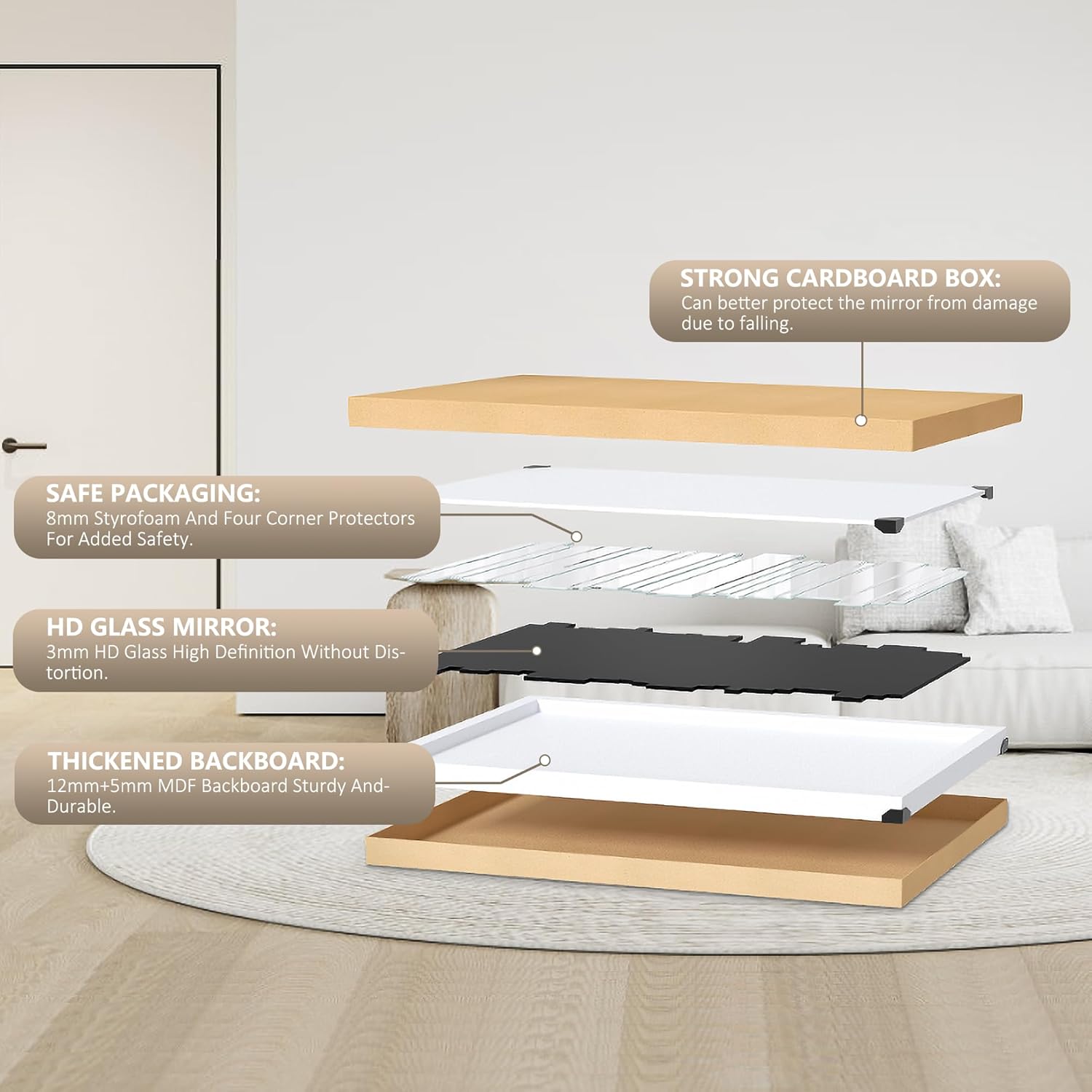 Wall Decorative Mirror for Wall Arts