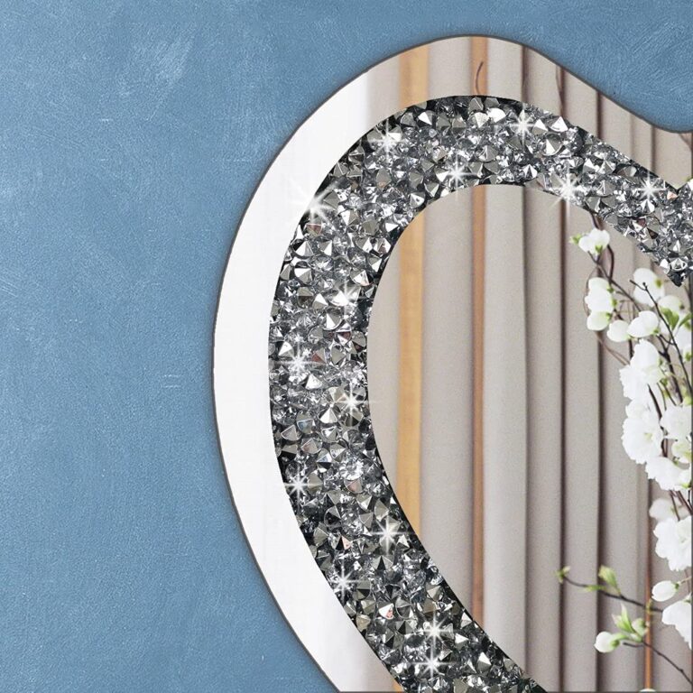 Heart Diamond Crush Crystal Mirror