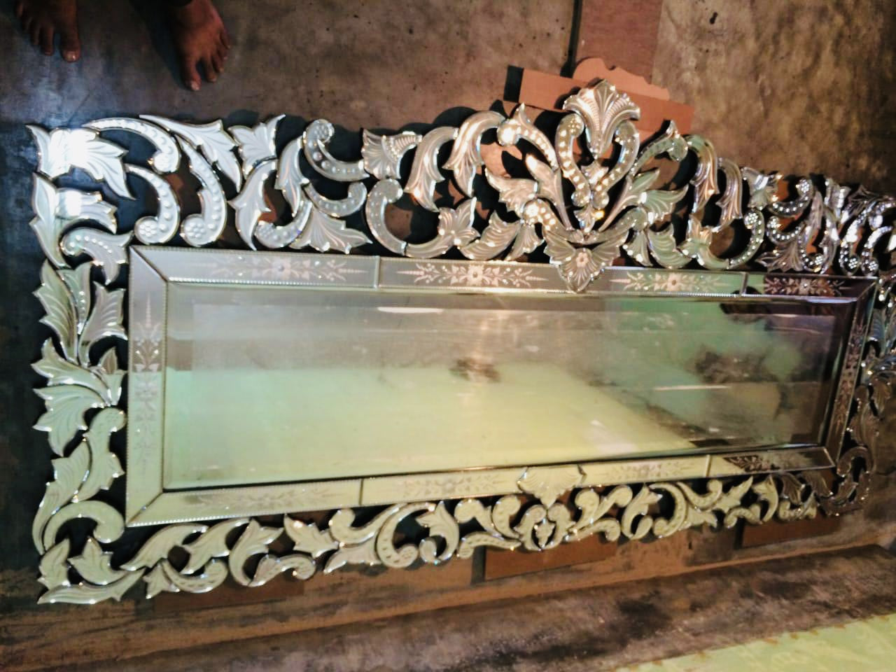 Antique Venetian Crown Wall Mirror