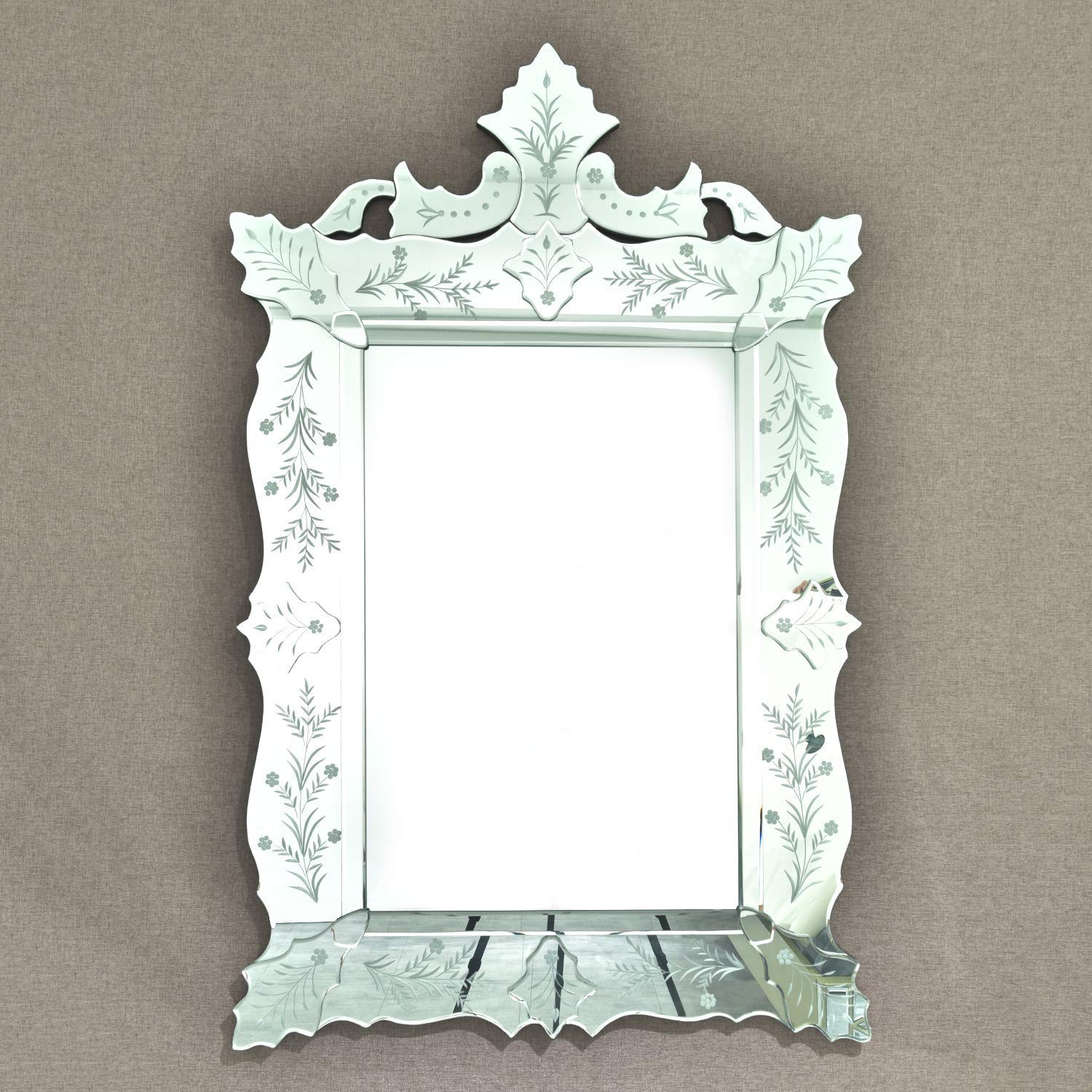 Venetian Wood Frame Mirror 39.5”x28