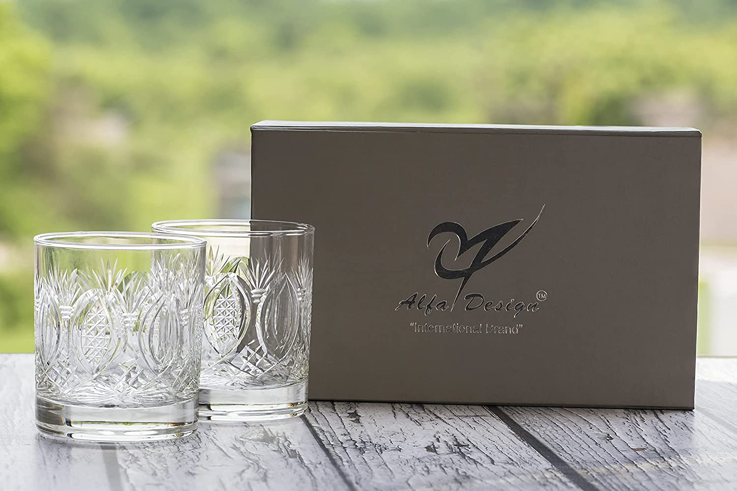 Whiskey Glasses,Set of 2, (290ml) , Turkish Hand Made Design Glasses