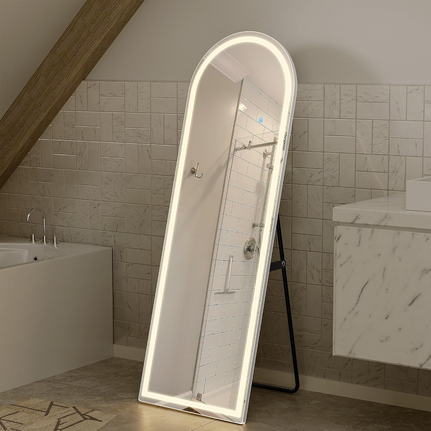 Arch Full Length Mirror with LED Lights