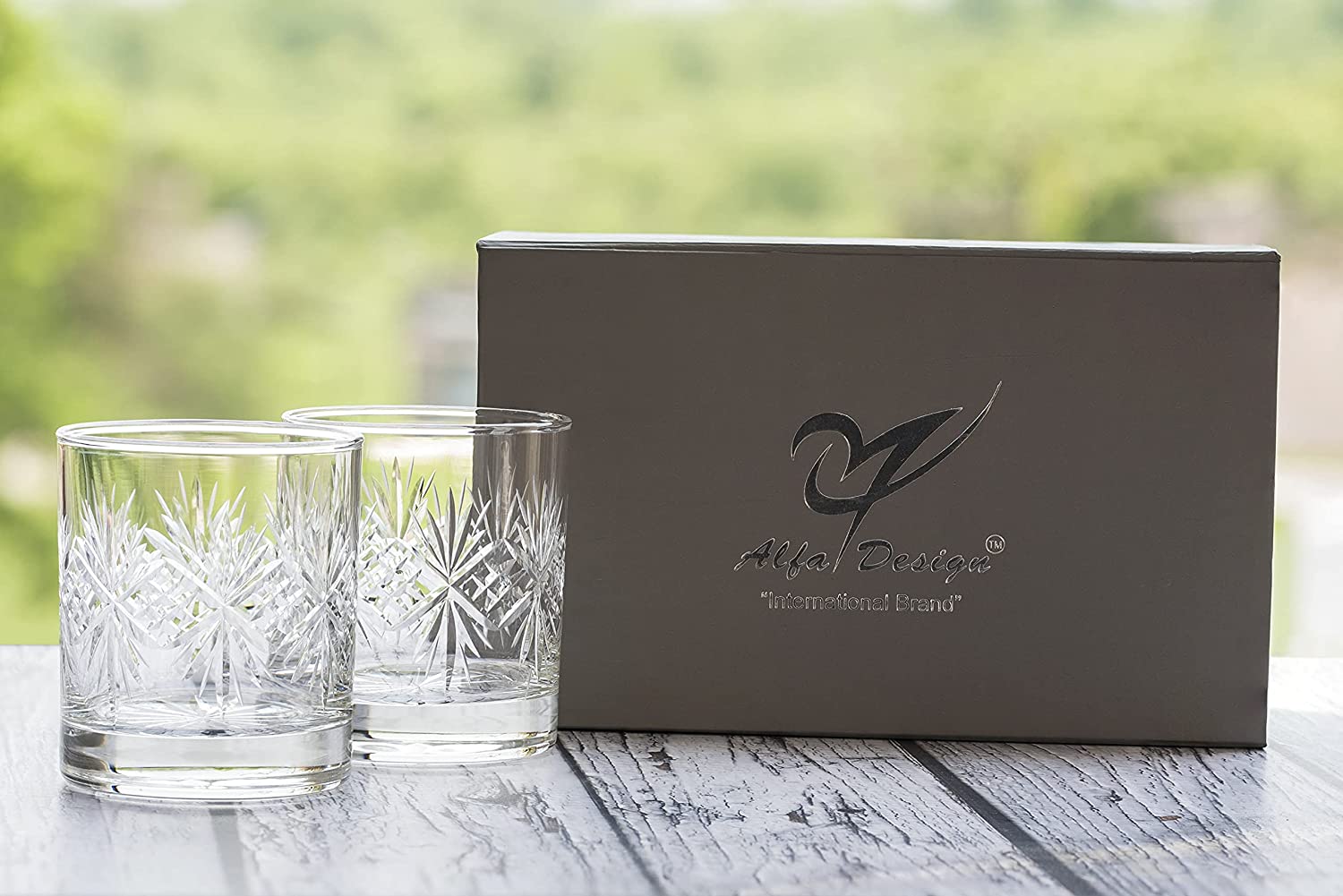 Whiskey Glasses,Set of 2, (290ml) , Turkish Hand Made Design Glasses