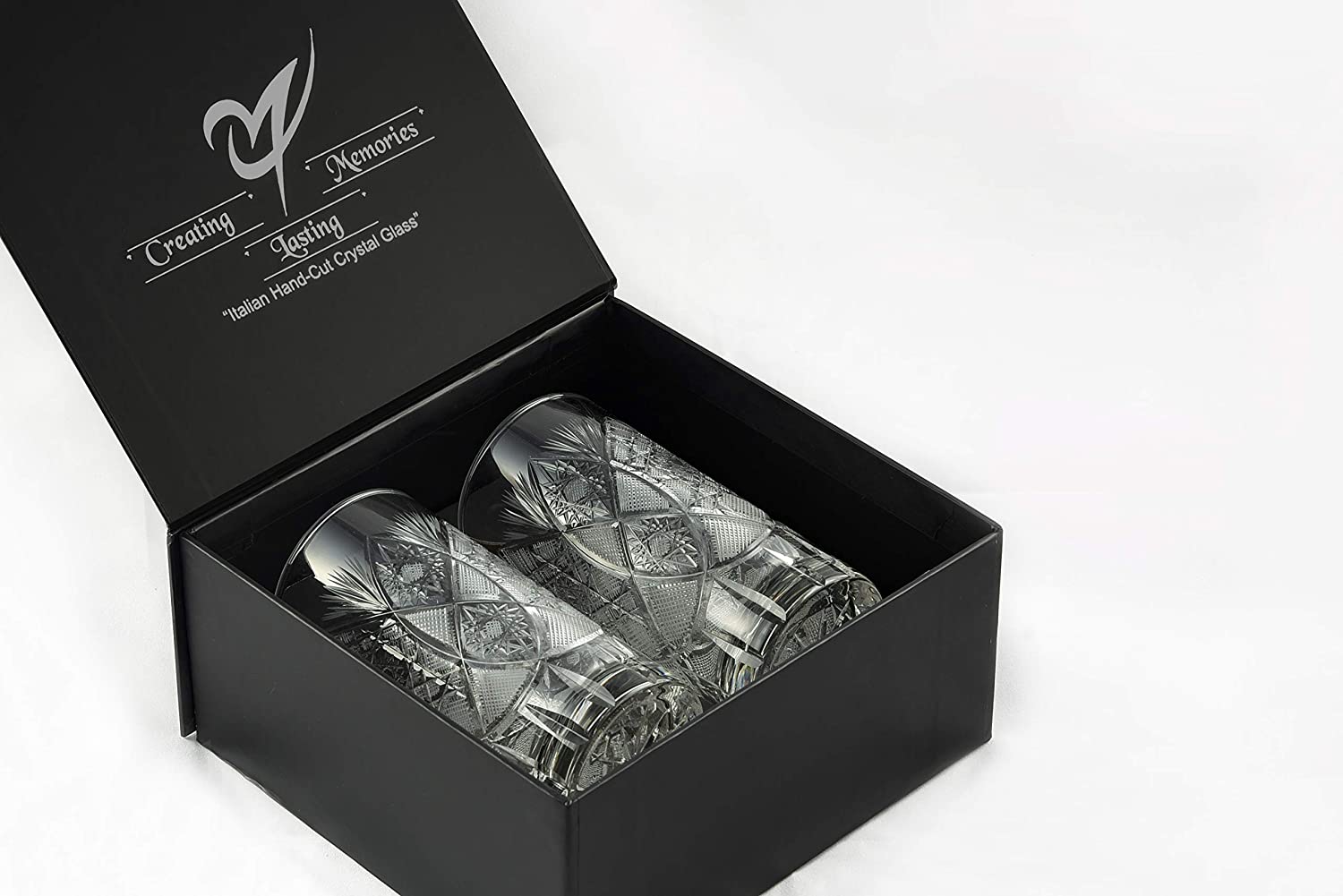Hand Made Design Istanbul | Drink| Milk | Wine |Beer | Water & Juice Glass (Set of 2)(350 Ml) with Luxury Box