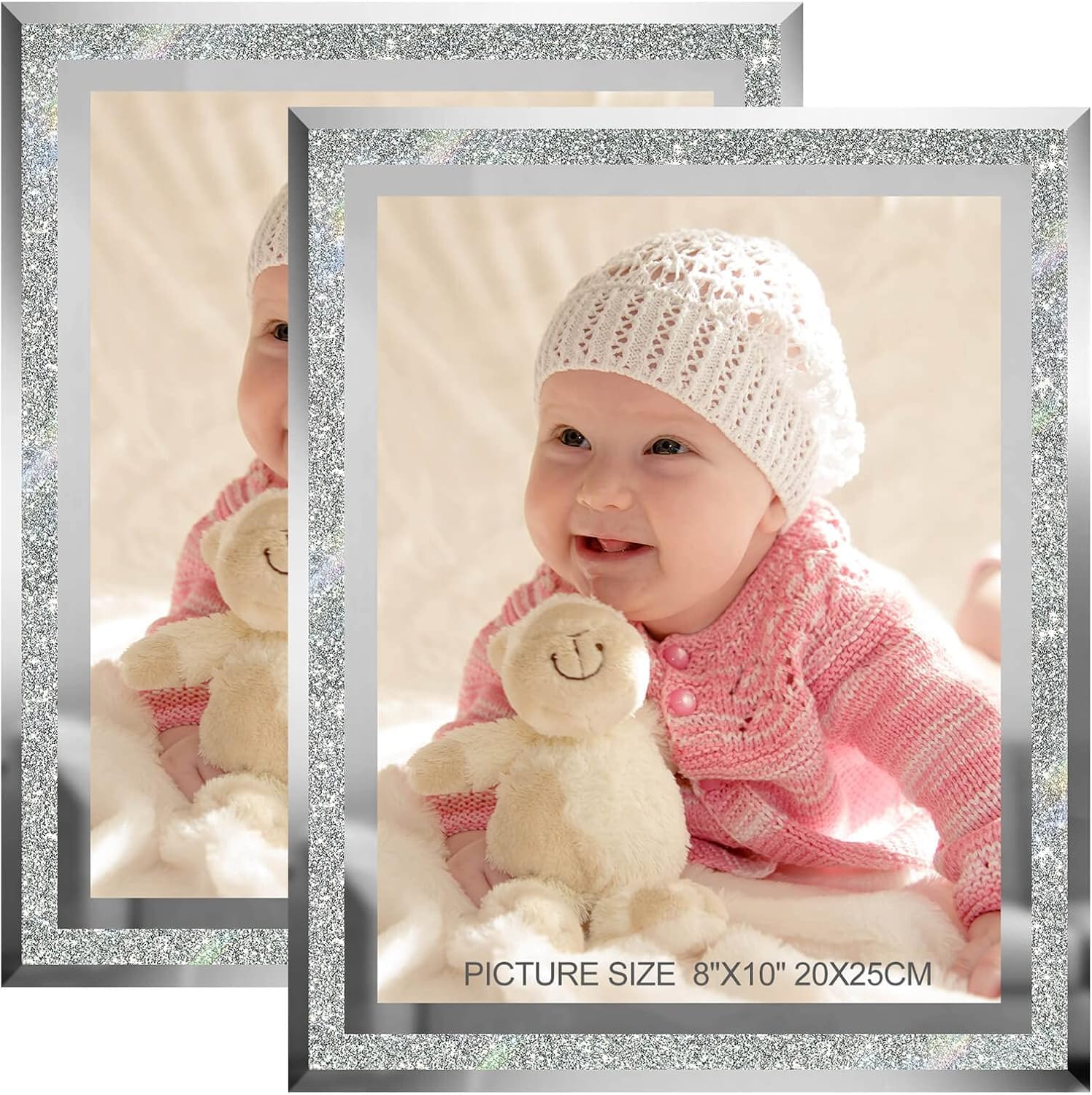 Diamond crush Photo frame Set of 2