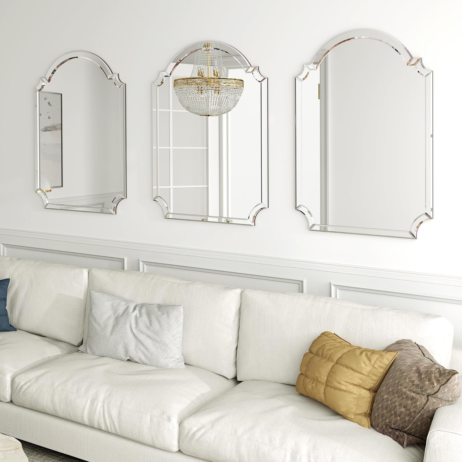 Chende 22" x 34" Arched Decorative Wall Mirror