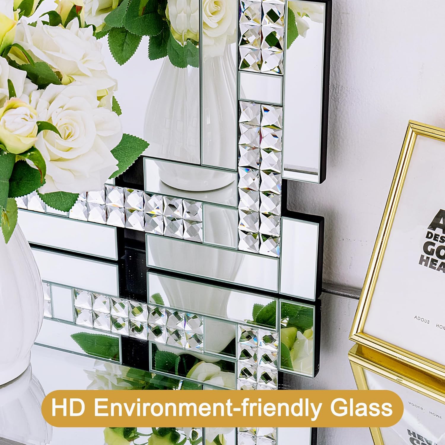 Crystal Decorative Wall Mirror 36" x 24"