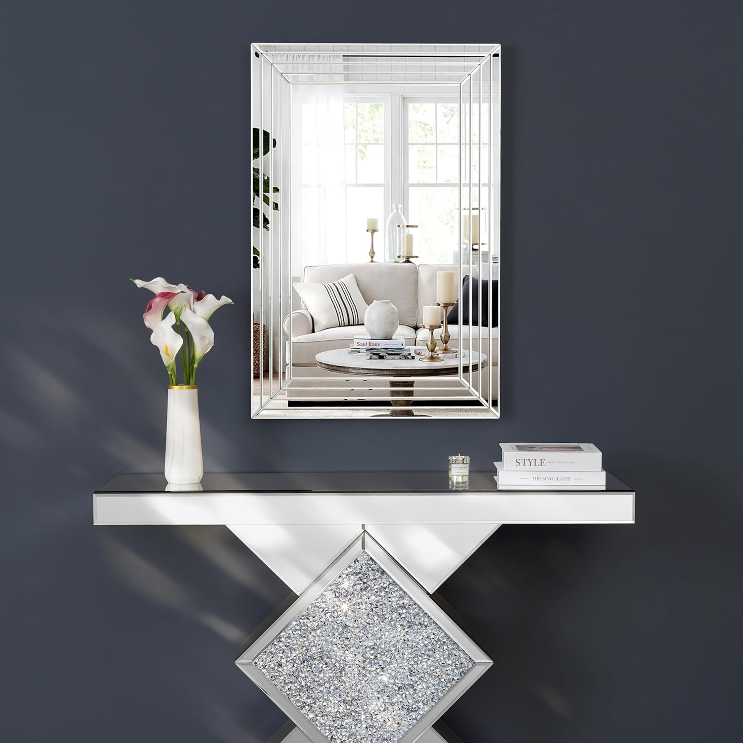 Decorative Mirror for Living Room Decor, 36" x 24" inch