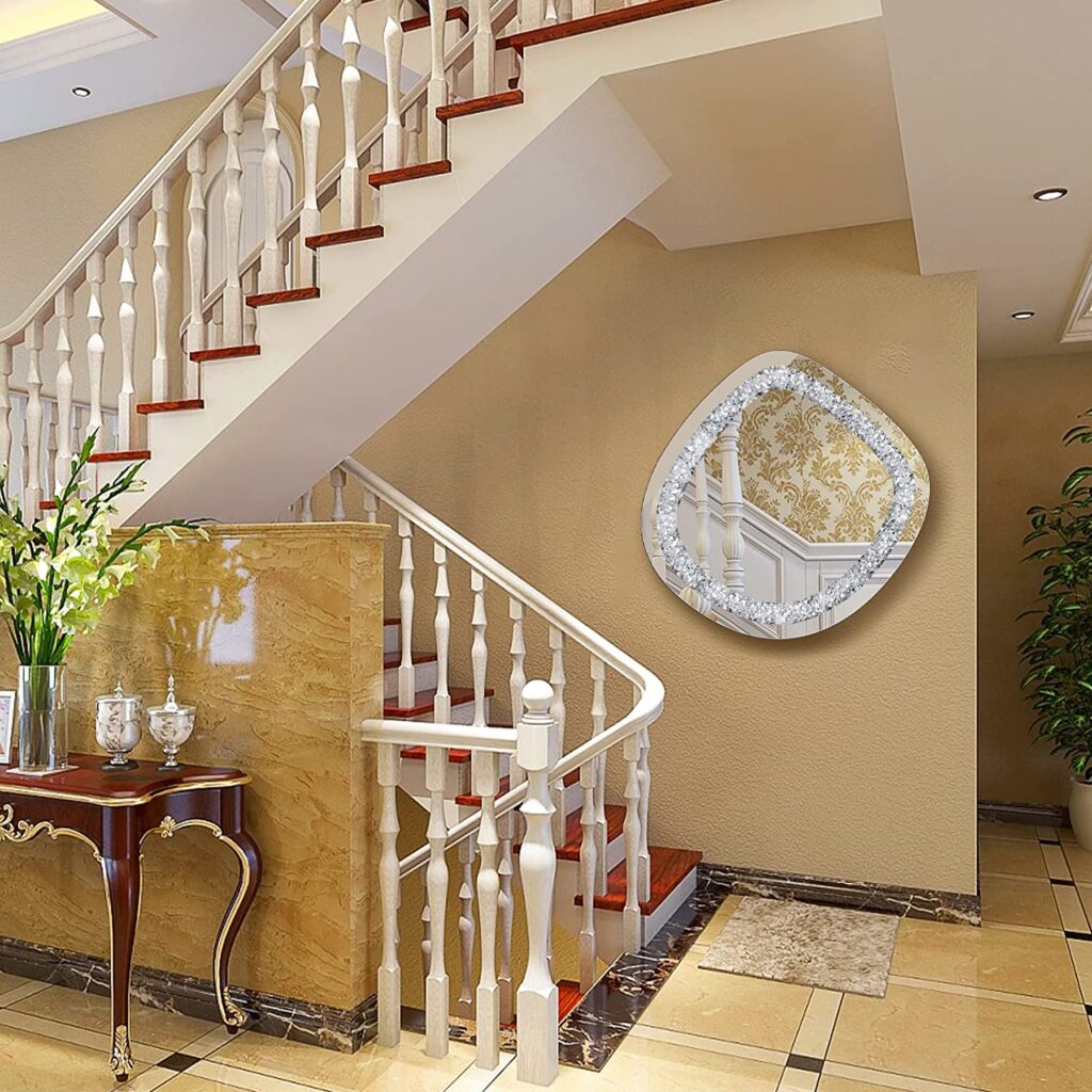 Irregular Diamond Crush Crystal Mirror