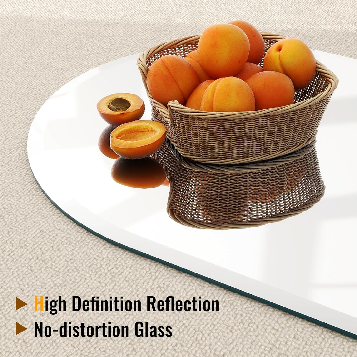 Frameless Bathroom Wall Mirror