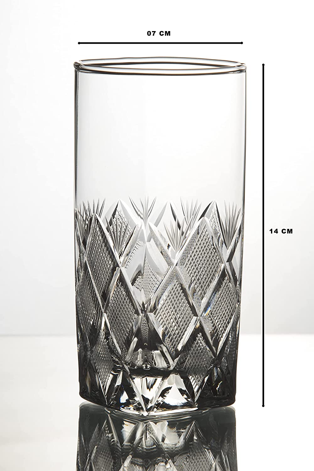 Hand Made Design Istanbul | Drink| Milk | Wine |Beer | Water & Juice Glass (Set of 2)(320 Ml) with Luxury Box