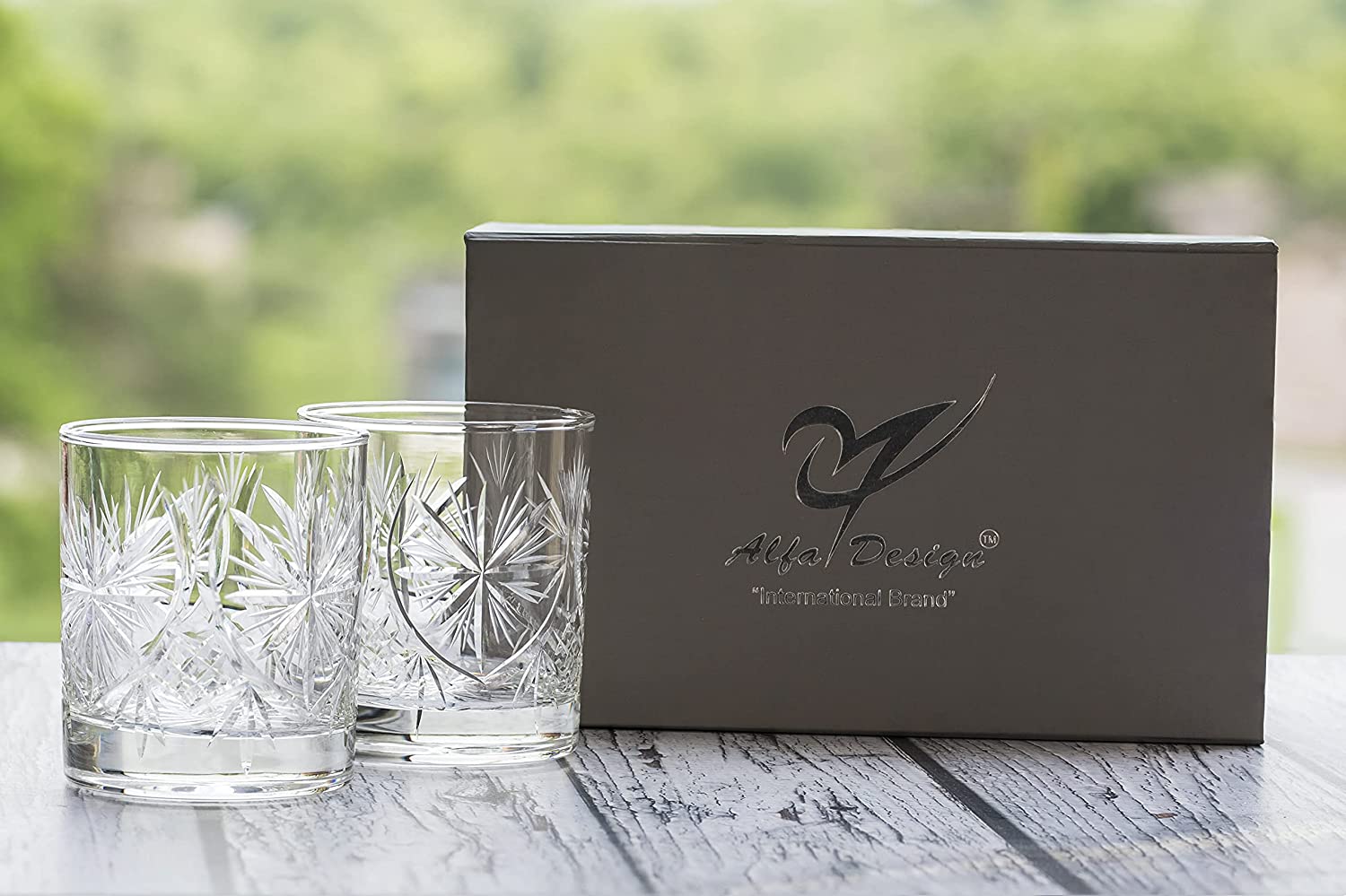 Whiskey Glasses,Set of 2, (290ml) , Turkish Hand Made Design Glasses