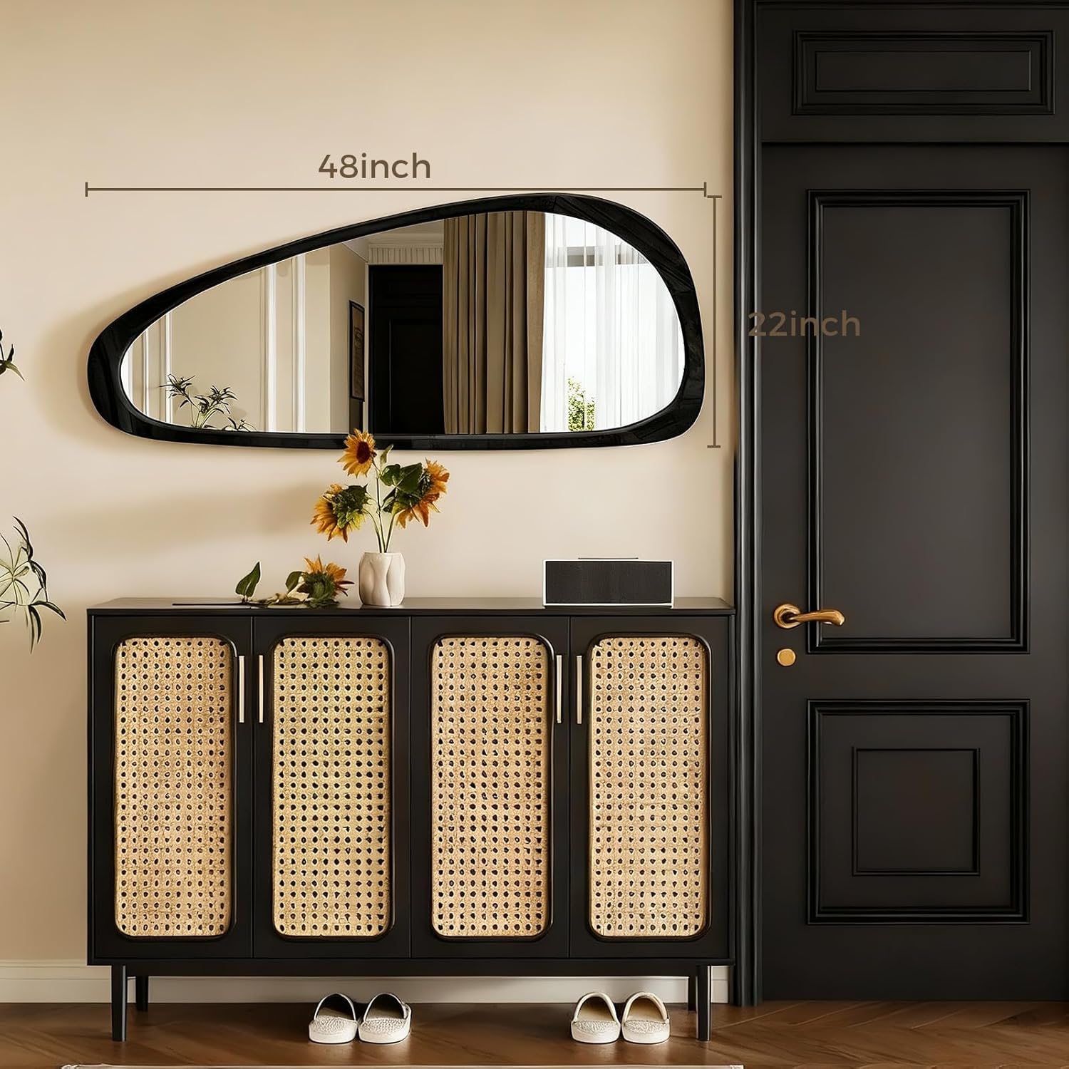 Asymmetrical Mirror, 48"x22" Irregular Mirror Full Length