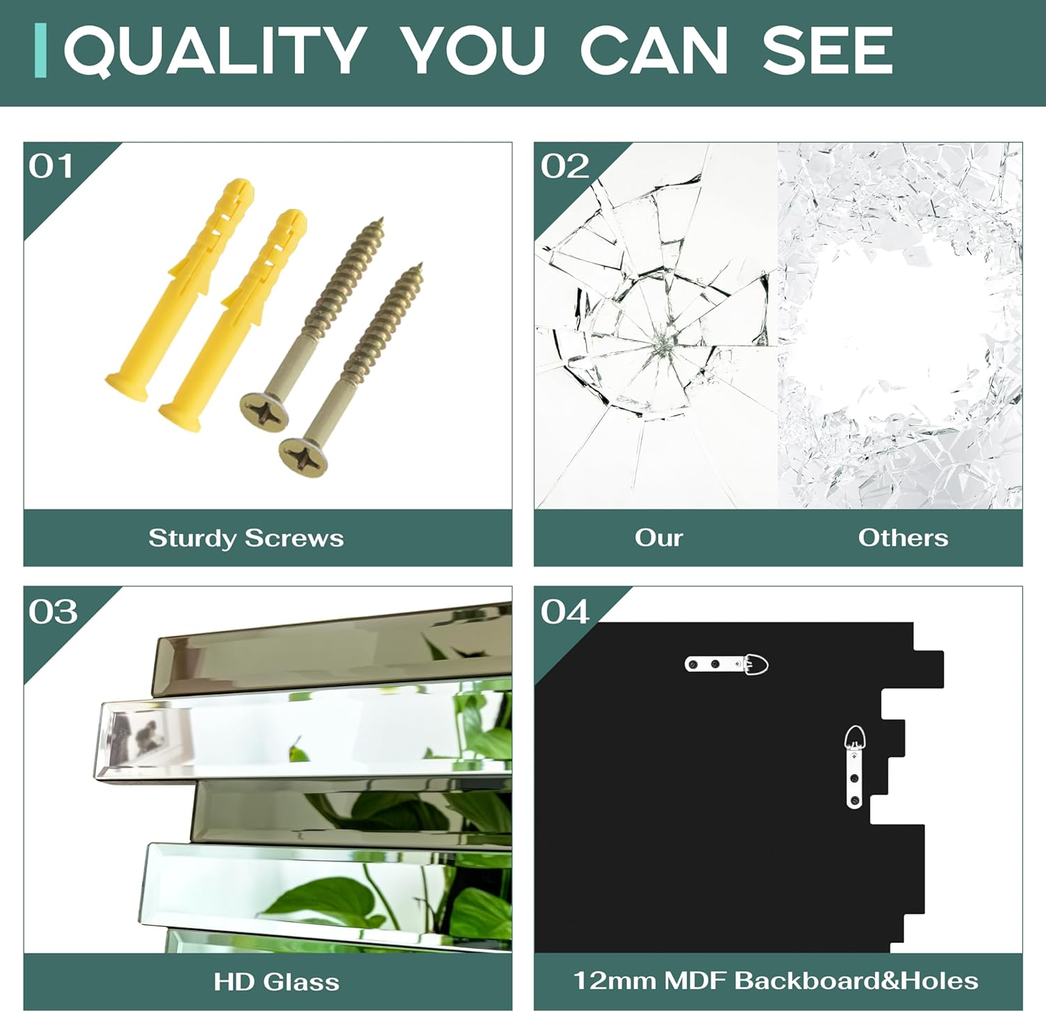 Stripe Wall Mirrors Decorative Brown Mirror