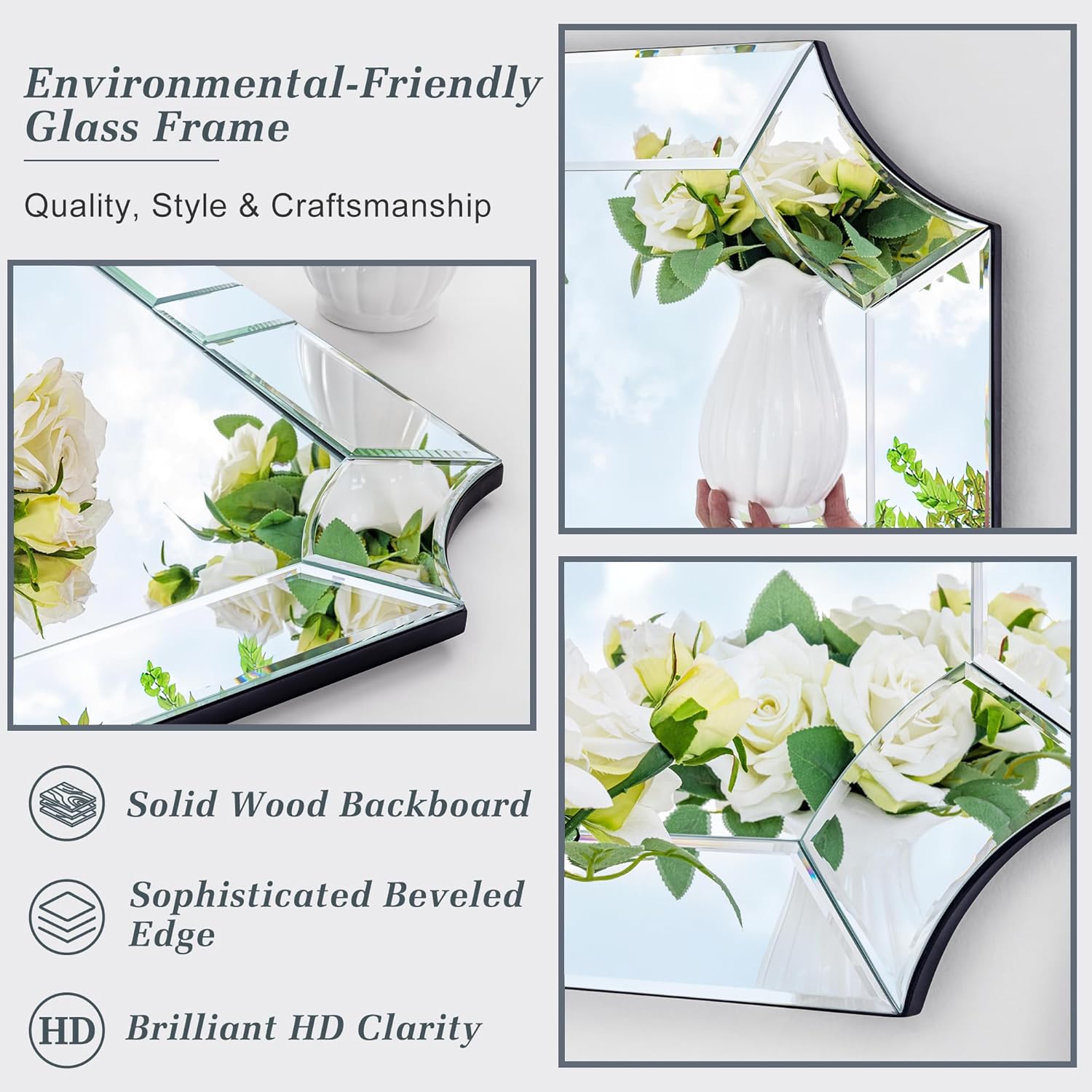 Modern Decorative Wall Mirror 36" x 24"