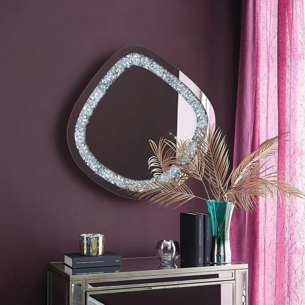 Irregular Diamond Crush Crystal Mirror