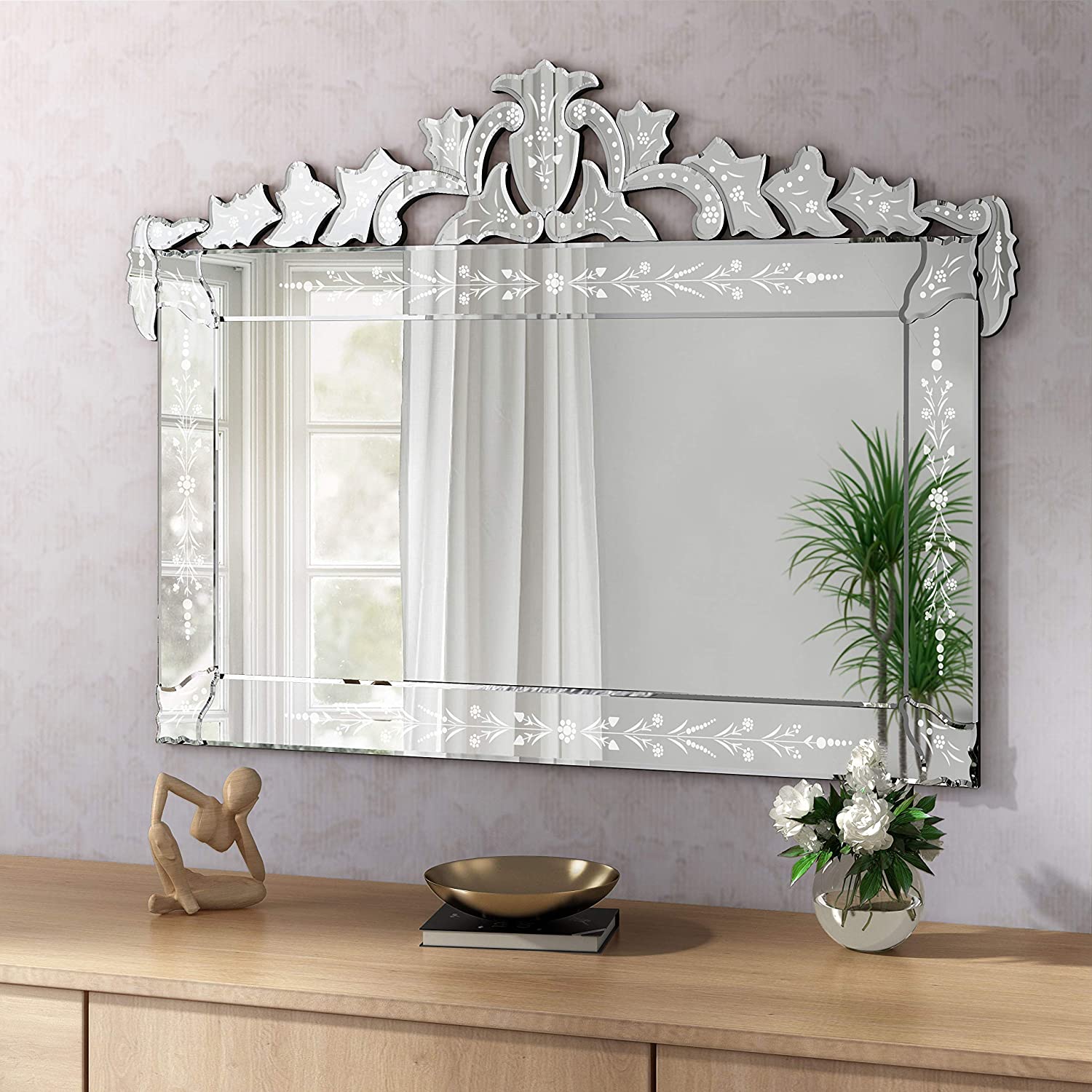 Horizontal Venetian Mirror 41"x31" inch