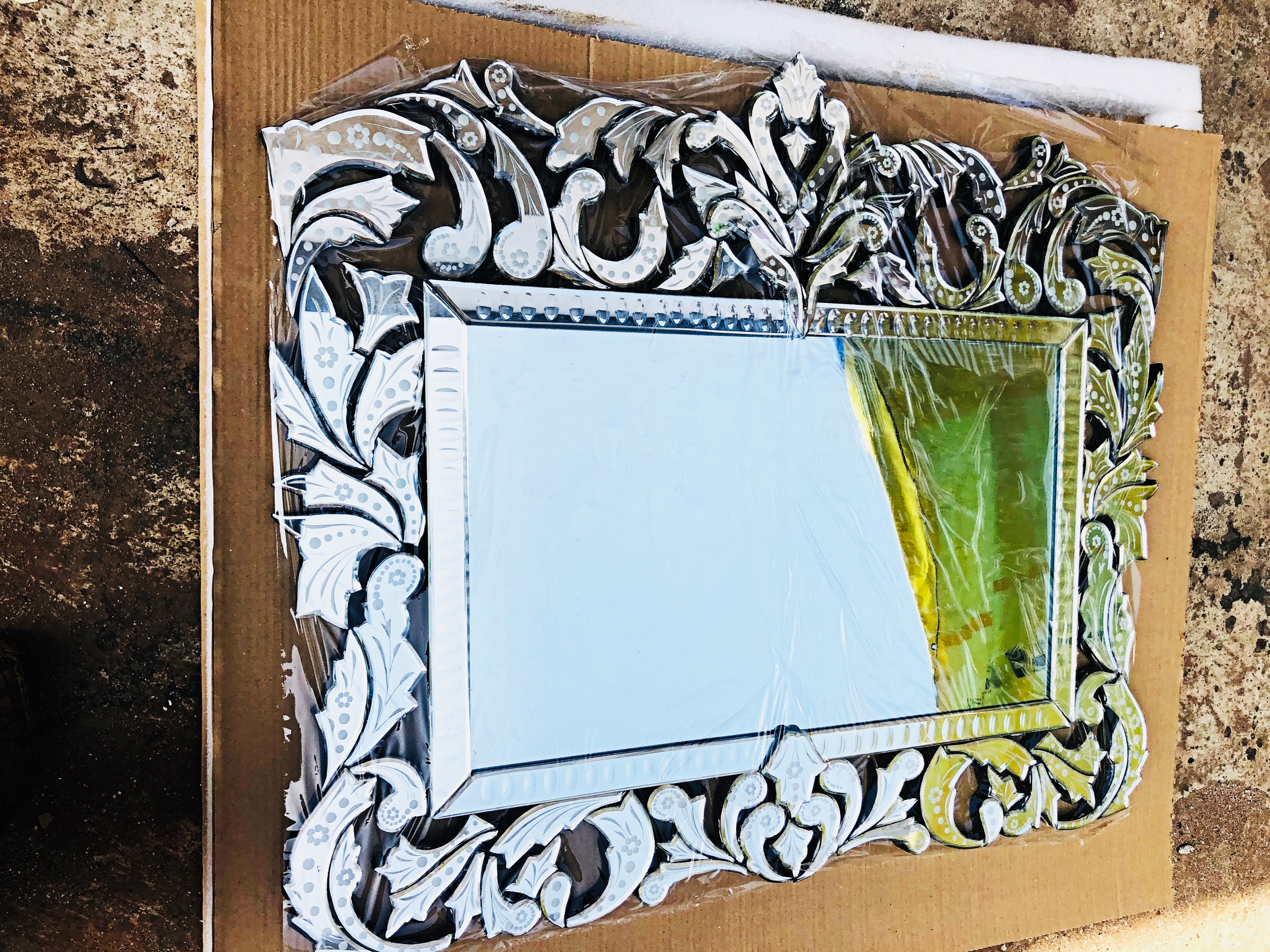 French Crown Venetian Wall Mirror