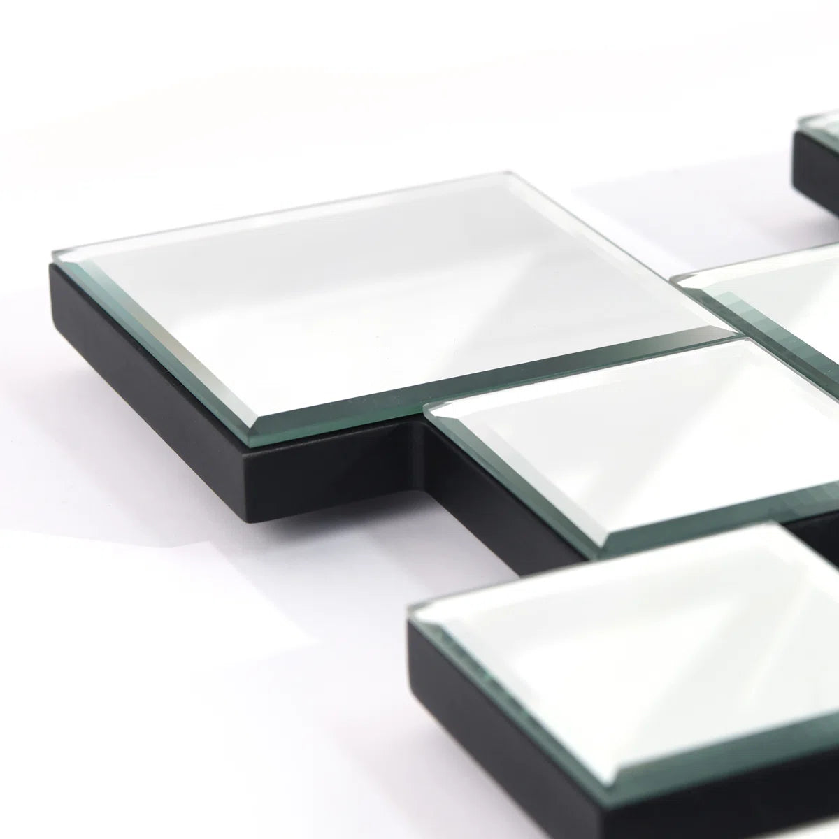 Square Bevelled Decor Mirror For Wall