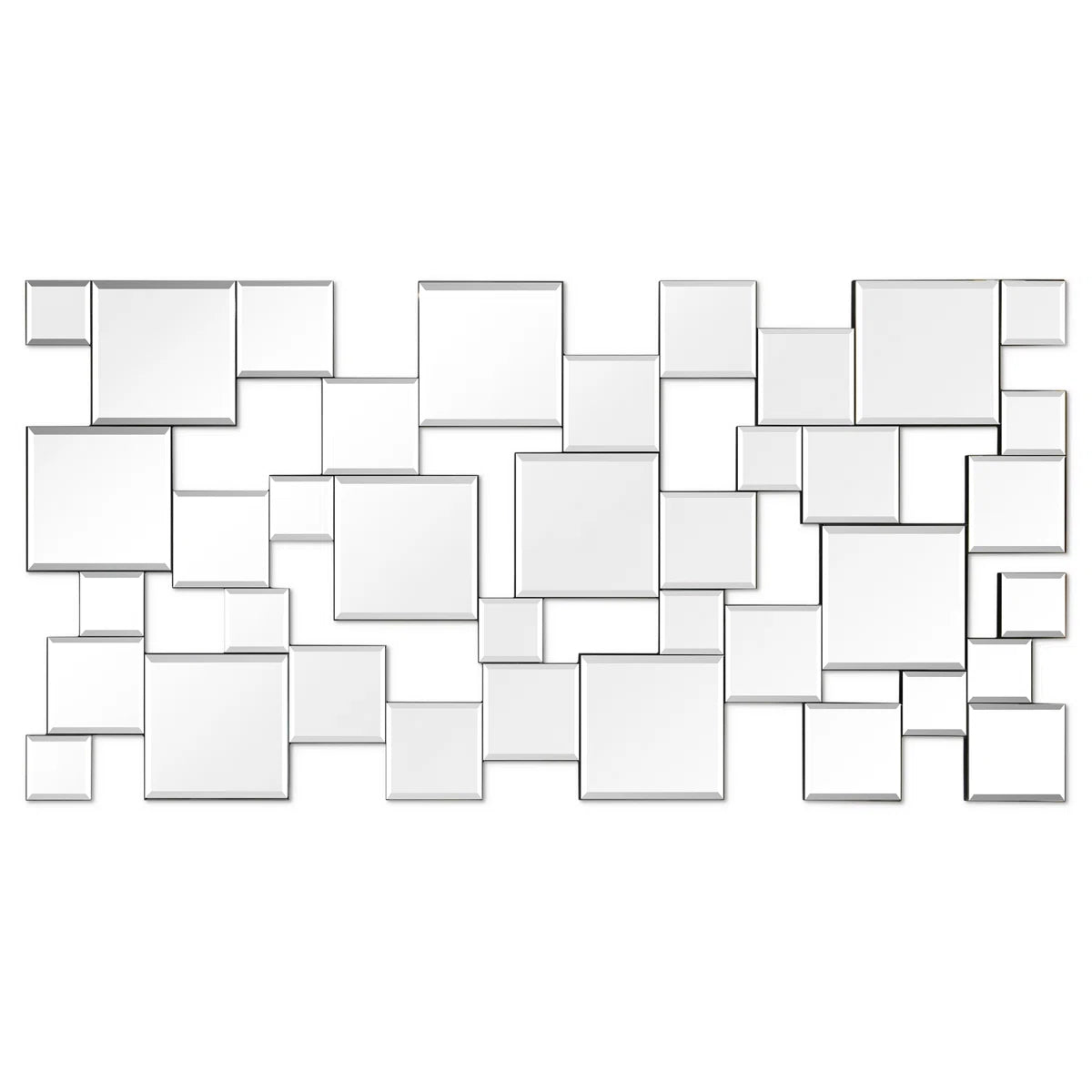 Square Bevelled Decor Mirror For Wall