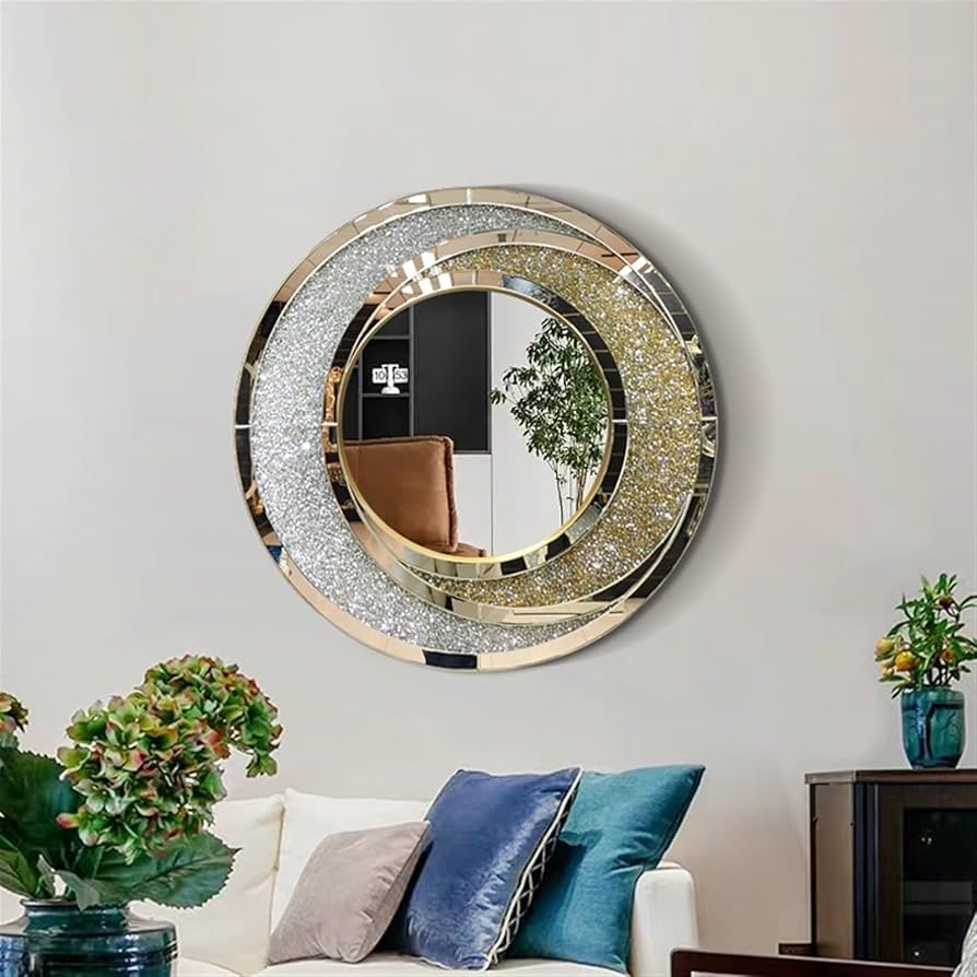 Premium Diamond Crush Crystal Mirror