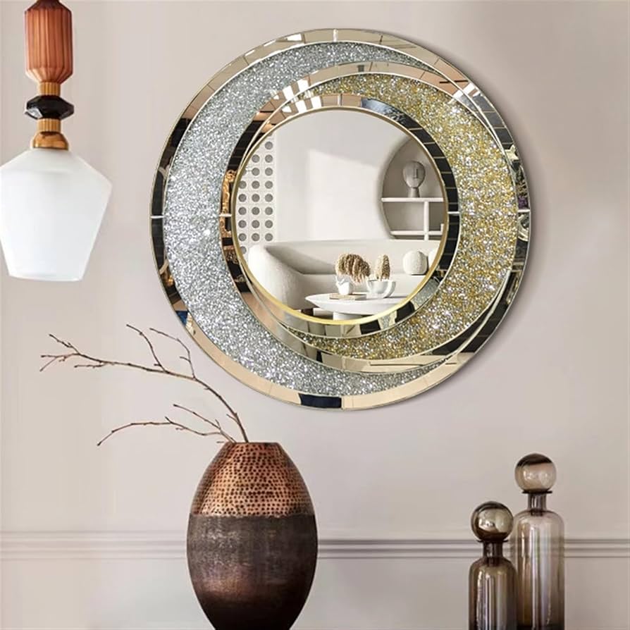 Premium Diamond Crush Crystal Mirror