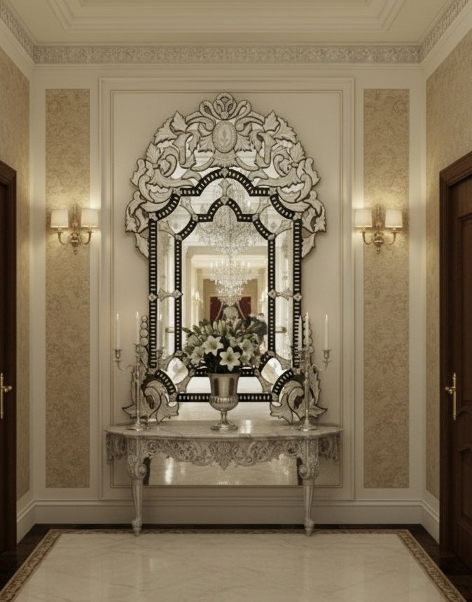 Wall Crown Mirror Venetian Mirror  60"x36"inch