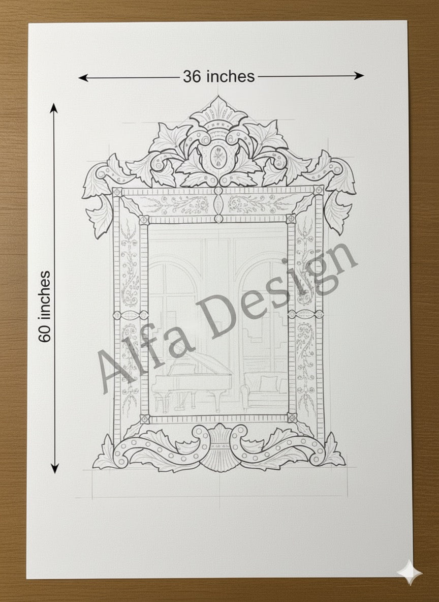 Antique Wall Mirror Venetian-Inspired