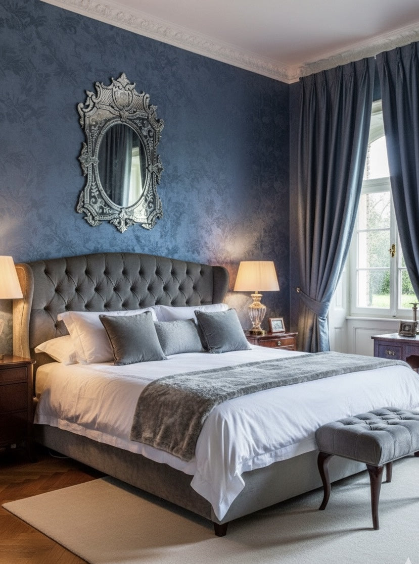 Antique Wall Mirror Italian Venetian-Inspired