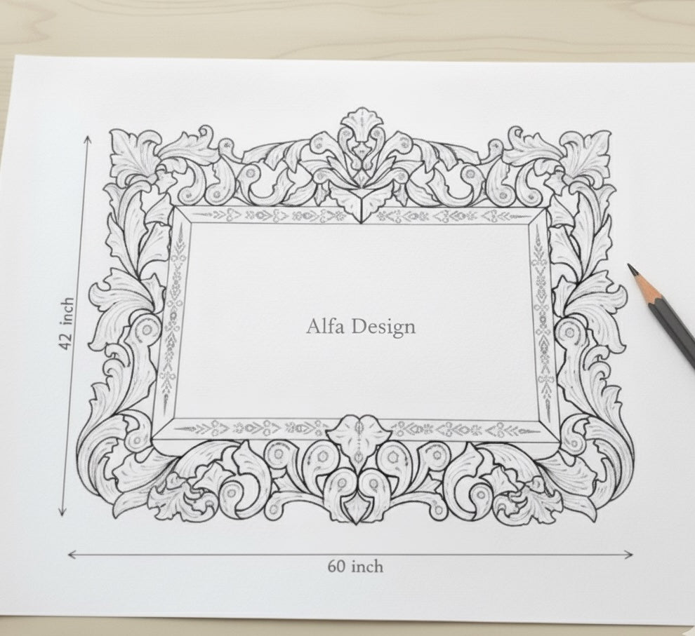 French Crown Venetian Wall Mirror