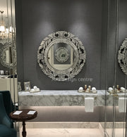 Round Venetian Antique Wall Mirror Italian Finished