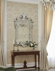 Antique Wall Mirror Italian Venetian-Inspired