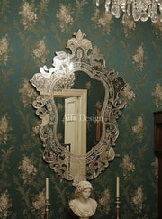 Venetian Antique Wall Mirror Italian Finished