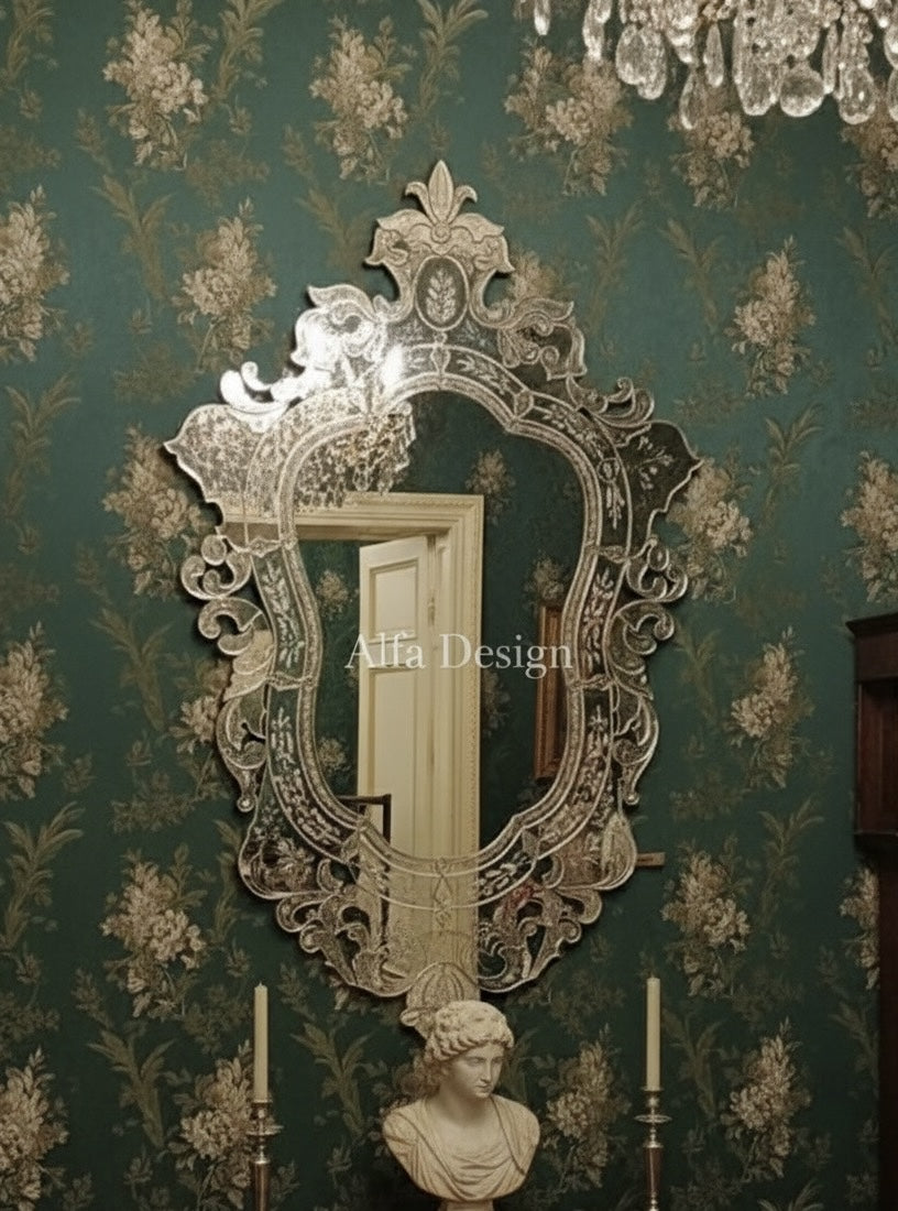 Venetian Antique Wall Mirror Italian Finished