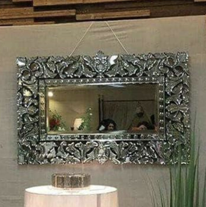 Antique Wall Mirror Italian Venetian-Inspired
