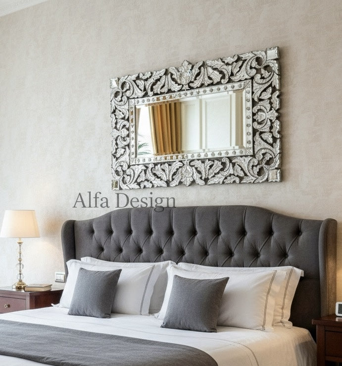 Antique Wall Mirror Italian Venetian-Inspired